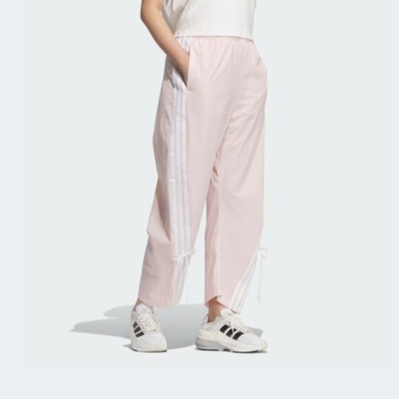 adidas Dance Woven Pants Women's Training ribbon bow tie sandy Pink Asia Fit - Picture 2 of 14